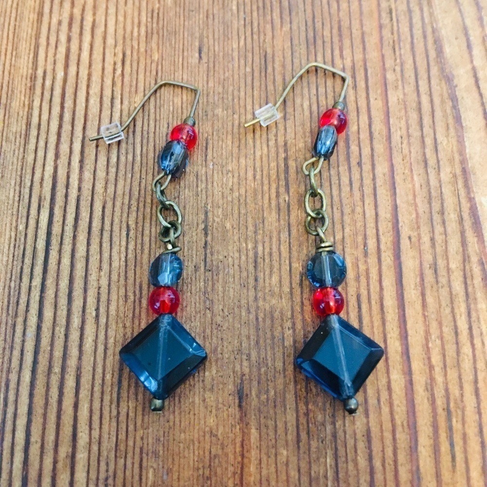 **5 For $20*** Midnight Blue Ladies Dangle Earrings,  Handmade Ladies Earrings